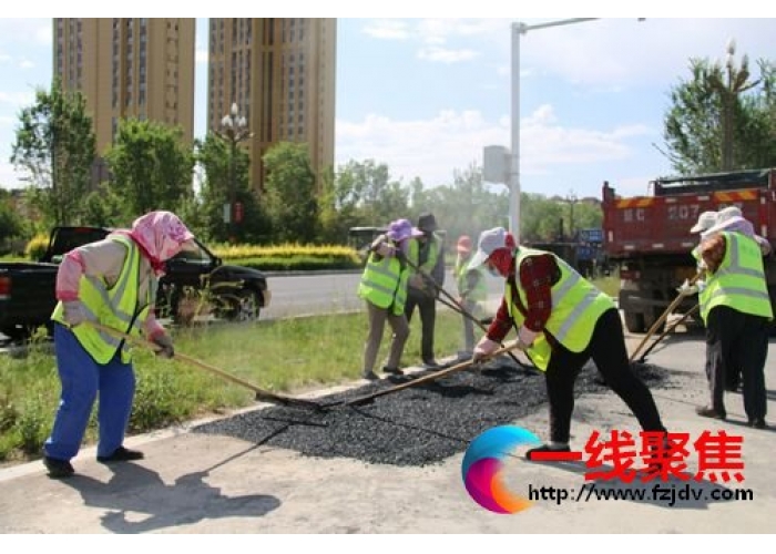 石河子高新区修补路面3千平米
