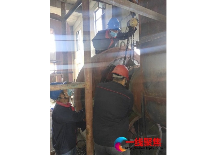 135团供热站提前4小时完成两台引风机检修任务