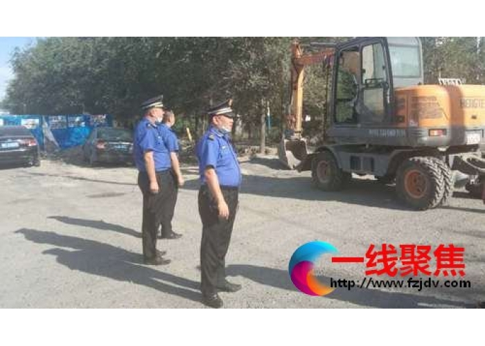 三家单位联合执法 查处经开区扬尘路口