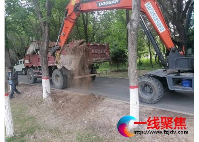 全面清理绿地卫生  助力生态园林城市创建