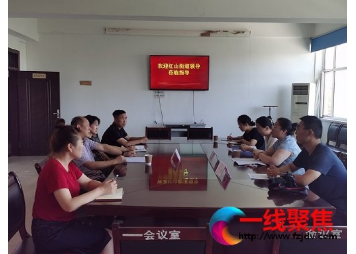 新疆石河子红山街道办事处检查指导园林绿化养护中心文明单位创建工作
