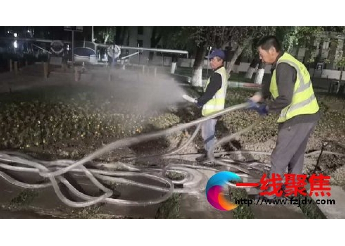 开启夜间浇水  全面保绿“不打烊”